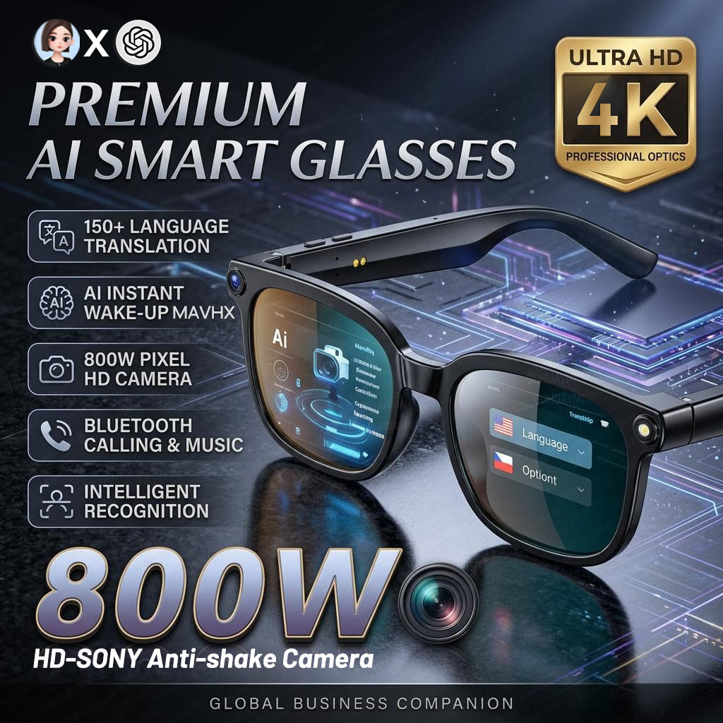 Smart Glasses Lens - Gafas Inteligentes 4K 8MP 2026 para