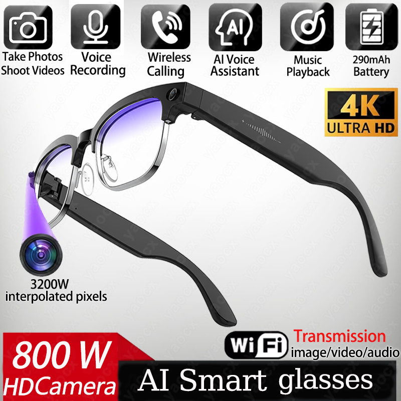 Smart Glasses Lens - Gafas Inteligentes 4K con IA, Cámara