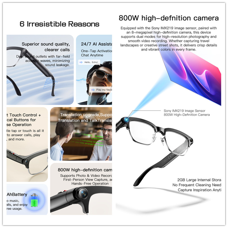 Gafas Inteligentes 2026 con Cá - Smart Glasses Lens reseña y precio